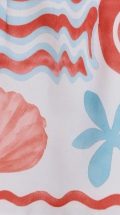 Olliana Mini Dress - Red/Blue Print - Billy J
