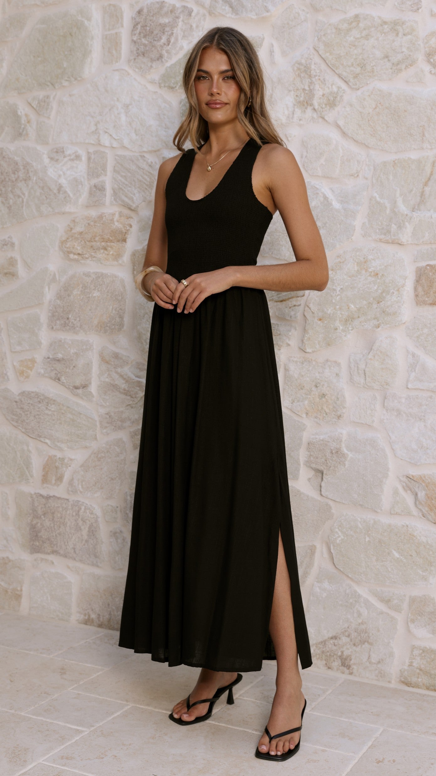 Amira Maxi Dress - Black - Billy J