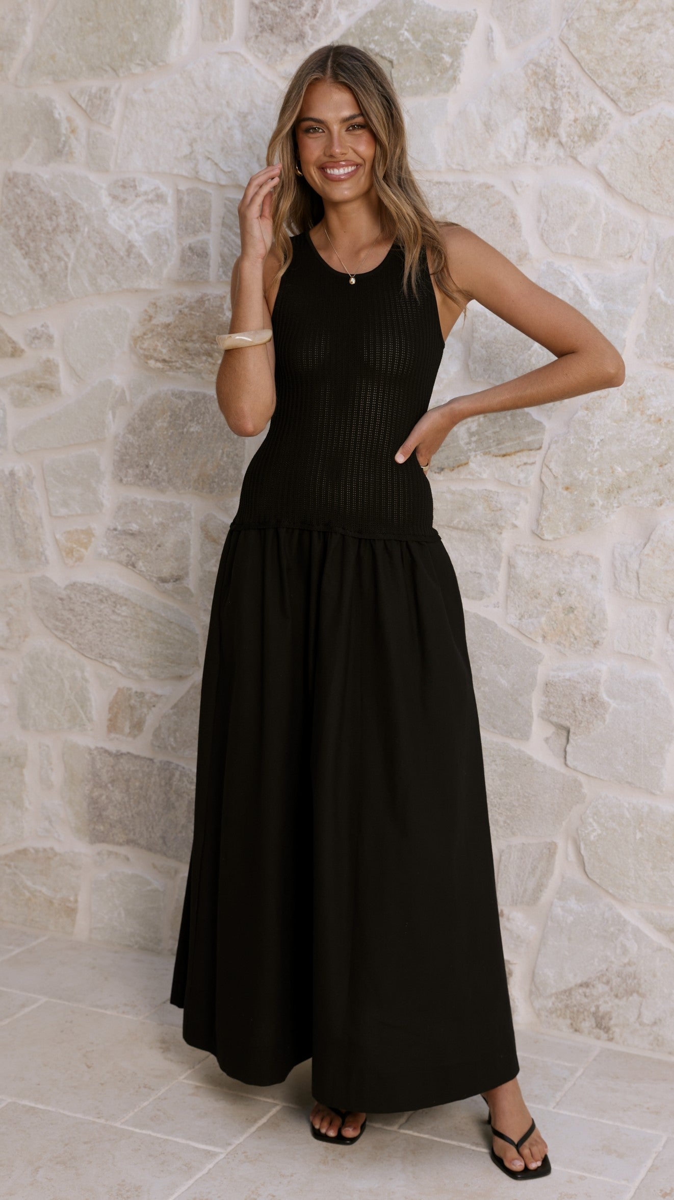 Arden Maxi Dress - Black - Billy J