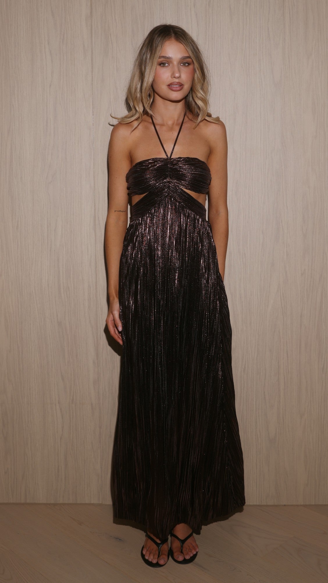 Elka Maxi Dress - Chocolate - Billy J