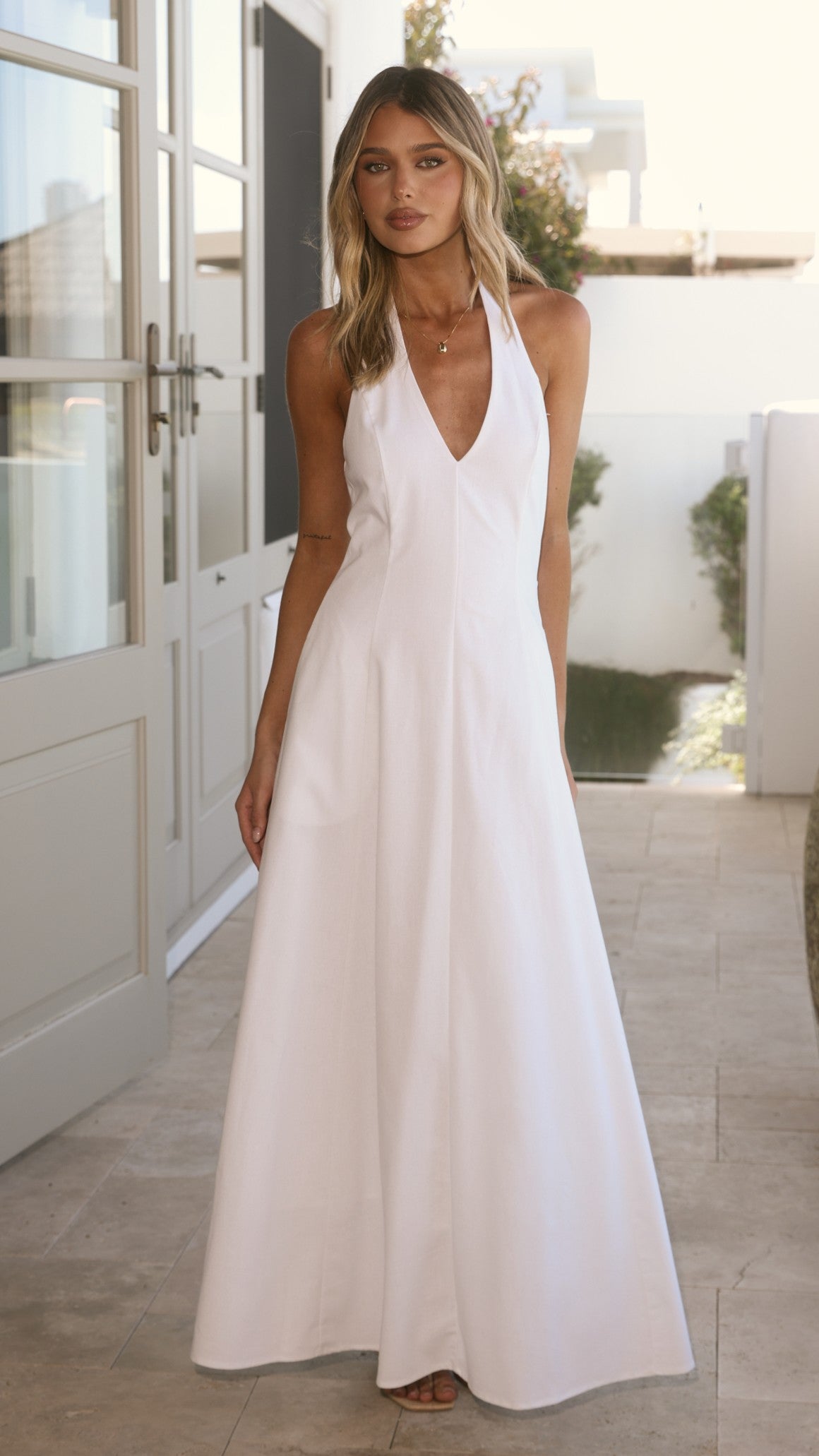 Ariella Maxi Dress - White - Billy J