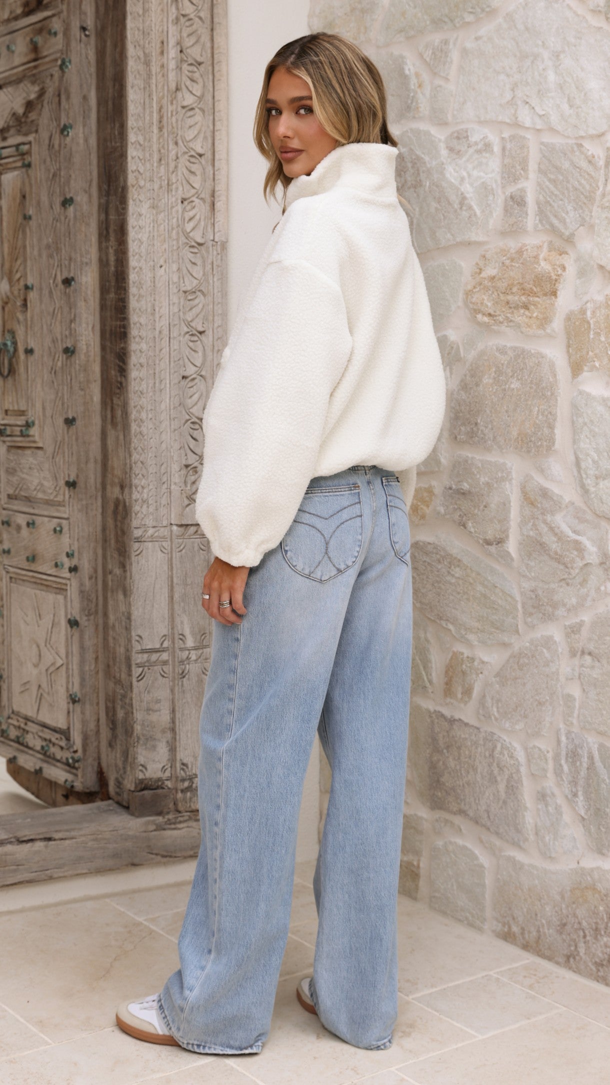 Maisie Teddy Jacket - Cream - Billy J