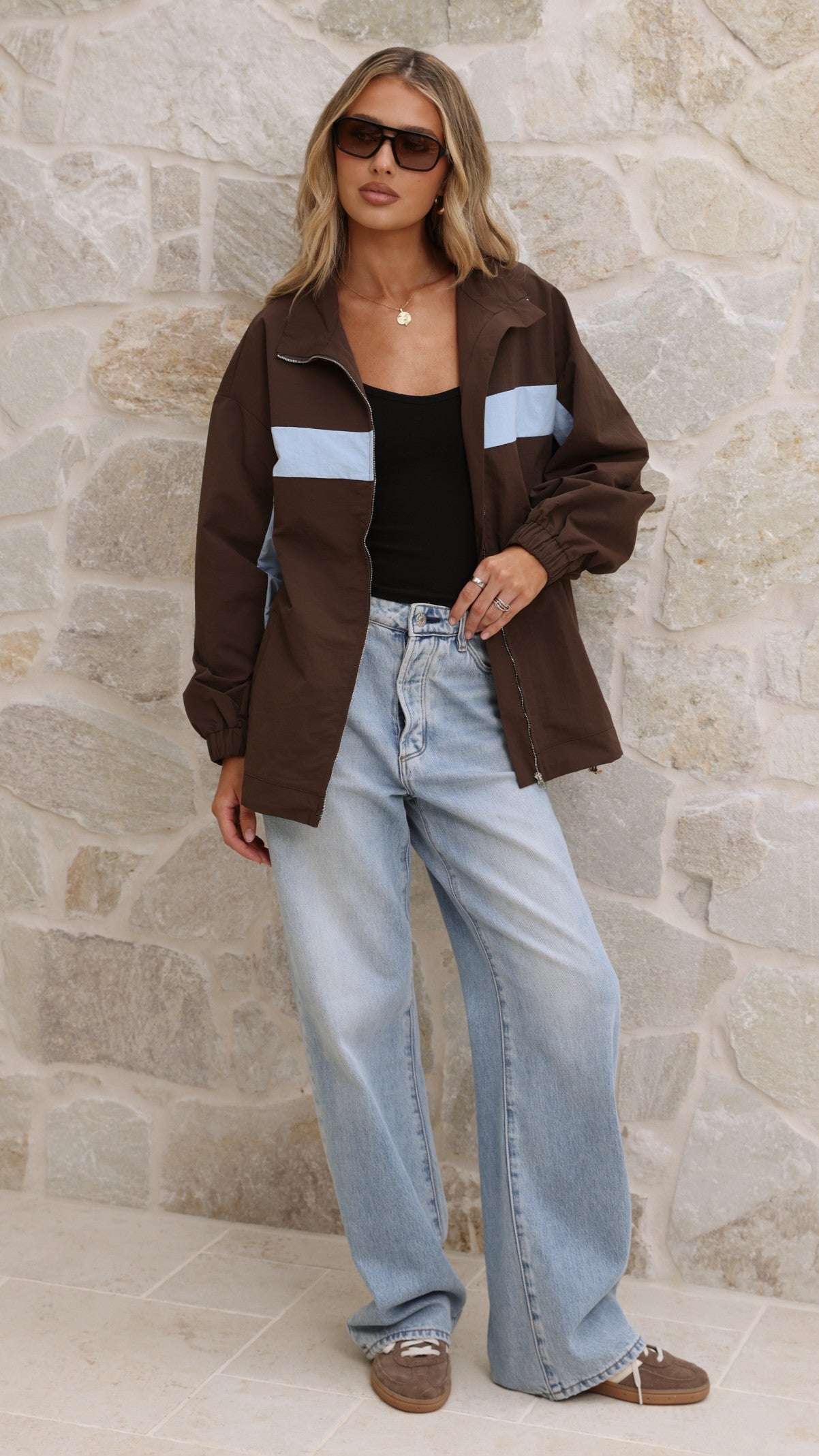 Ariella Jacket - Choc/Blue - Billy J