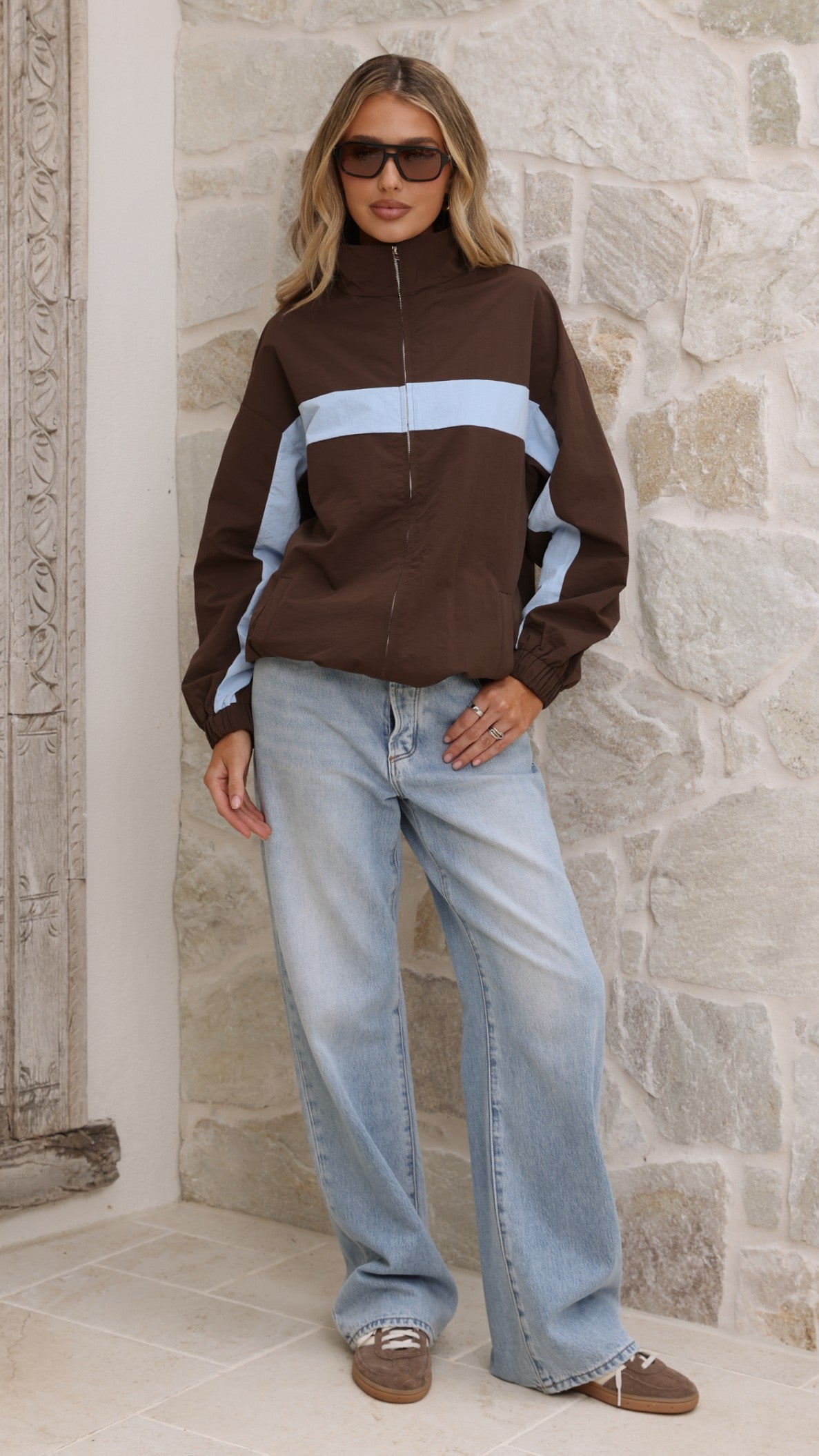 Ariella Jacket - Choc/Blue - Billy J