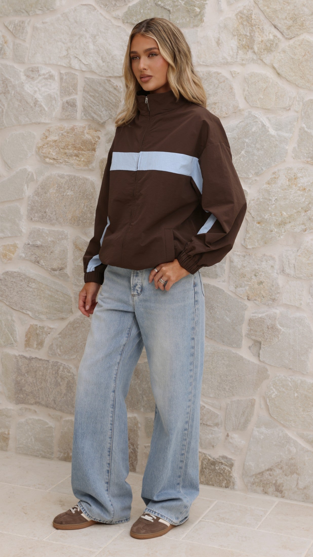 Ariella Jacket - Choc/Blue - Billy J