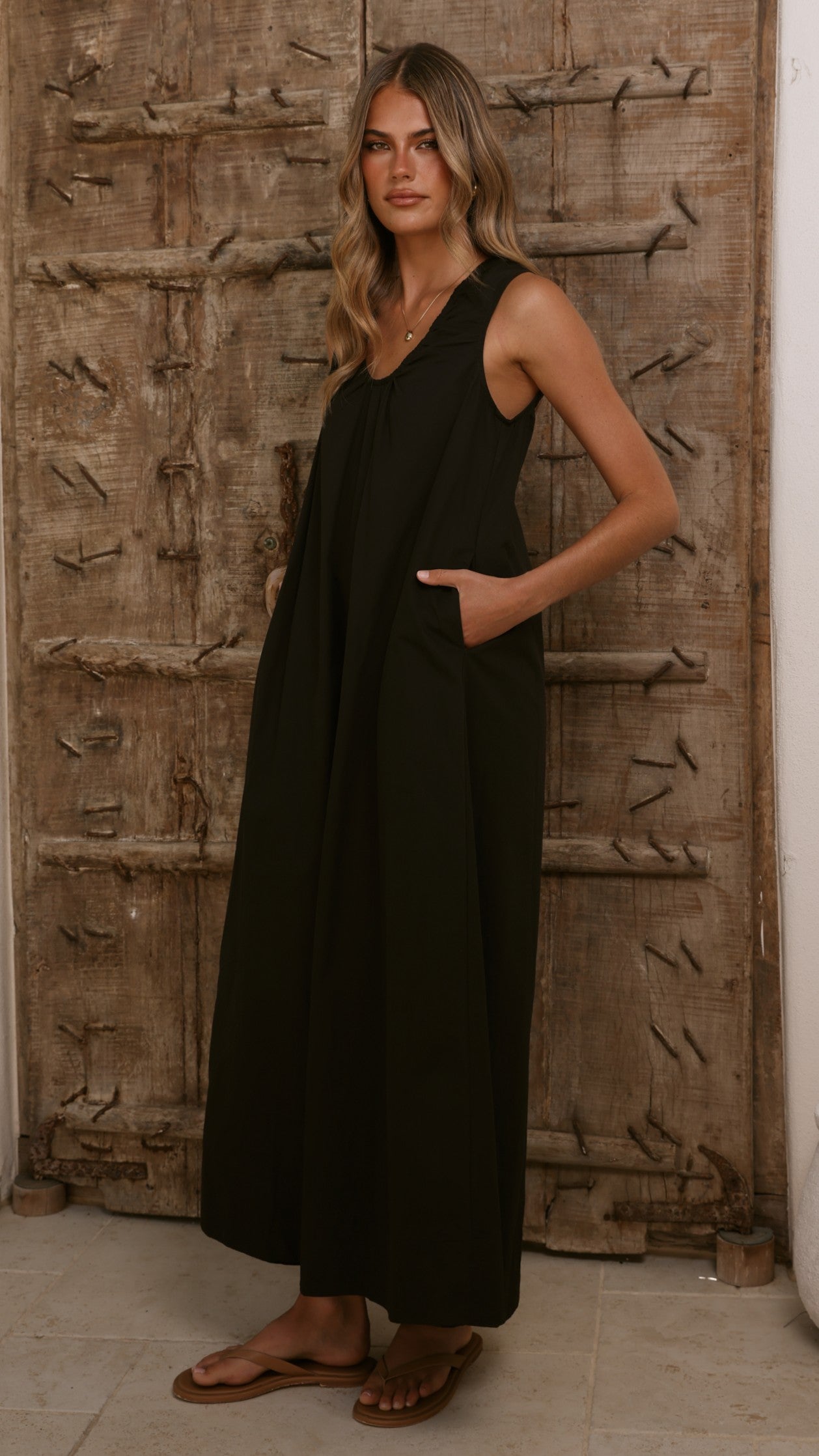 Rohan Maxi Dress - Black - Billy J