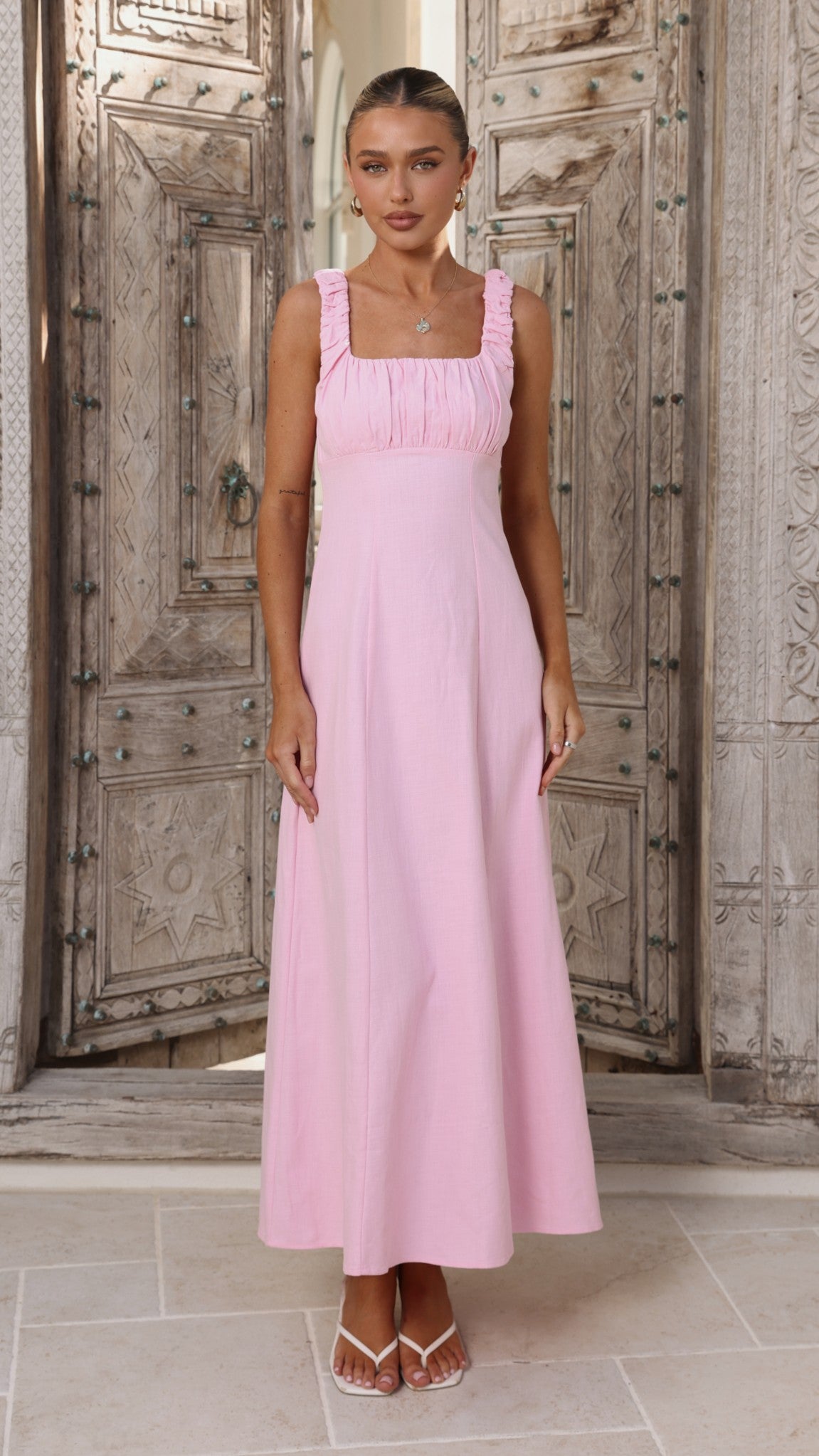 Adley Maxi Dress - Pink - Billy J