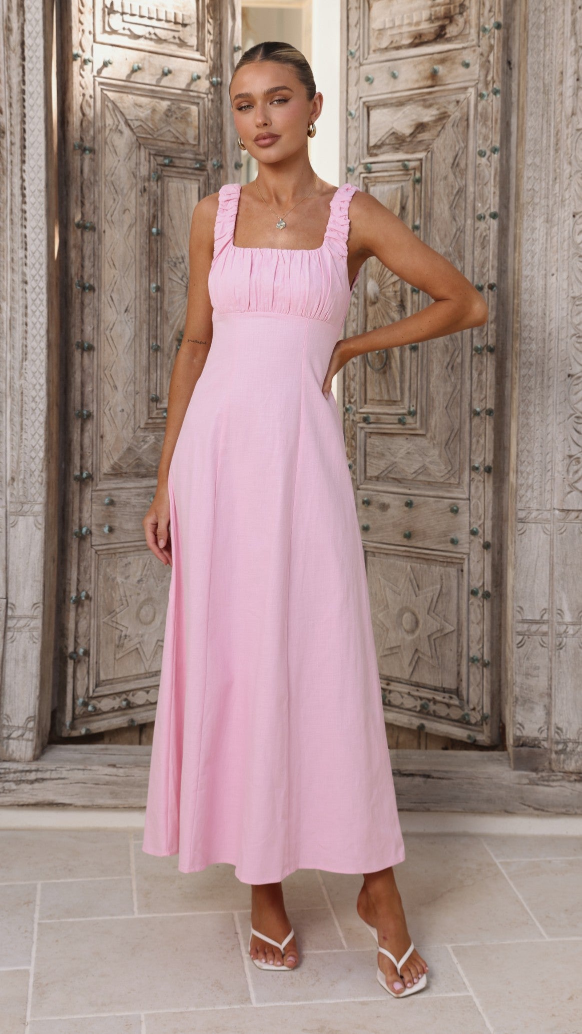 Adley Maxi Dress - Pink - Billy J