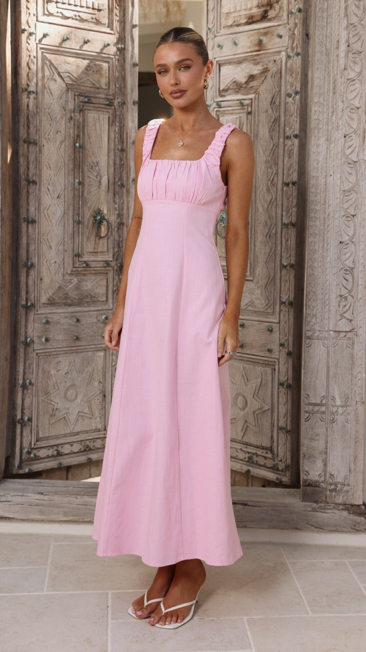 Adley Maxi Dress - Pink - Billy J