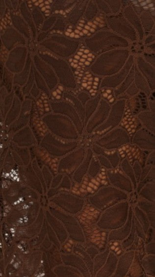 Yvette Top and Lace Pants Set - Chocolate - Billy J