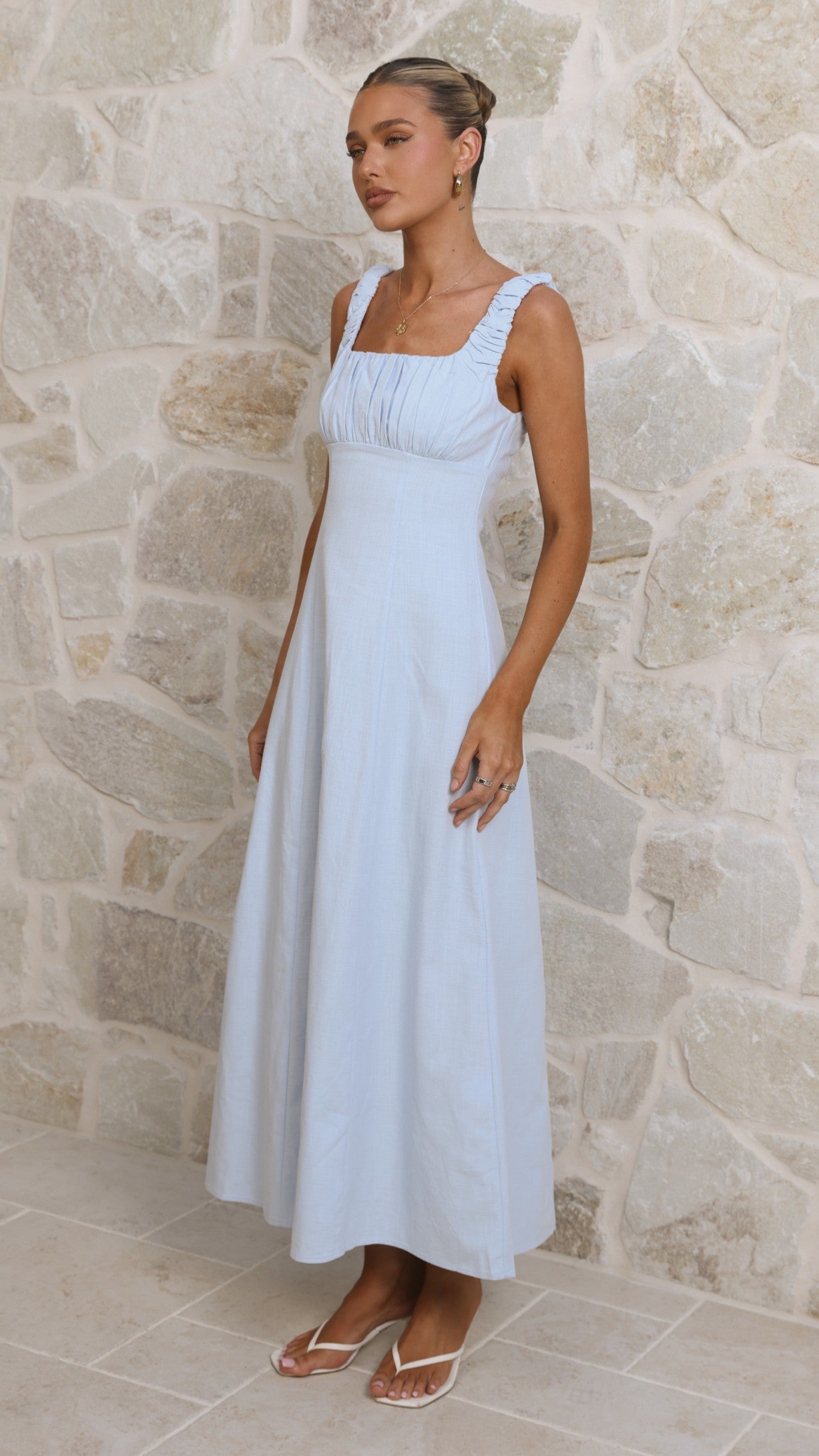 Adley Maxi Dress - Blue - Billy J