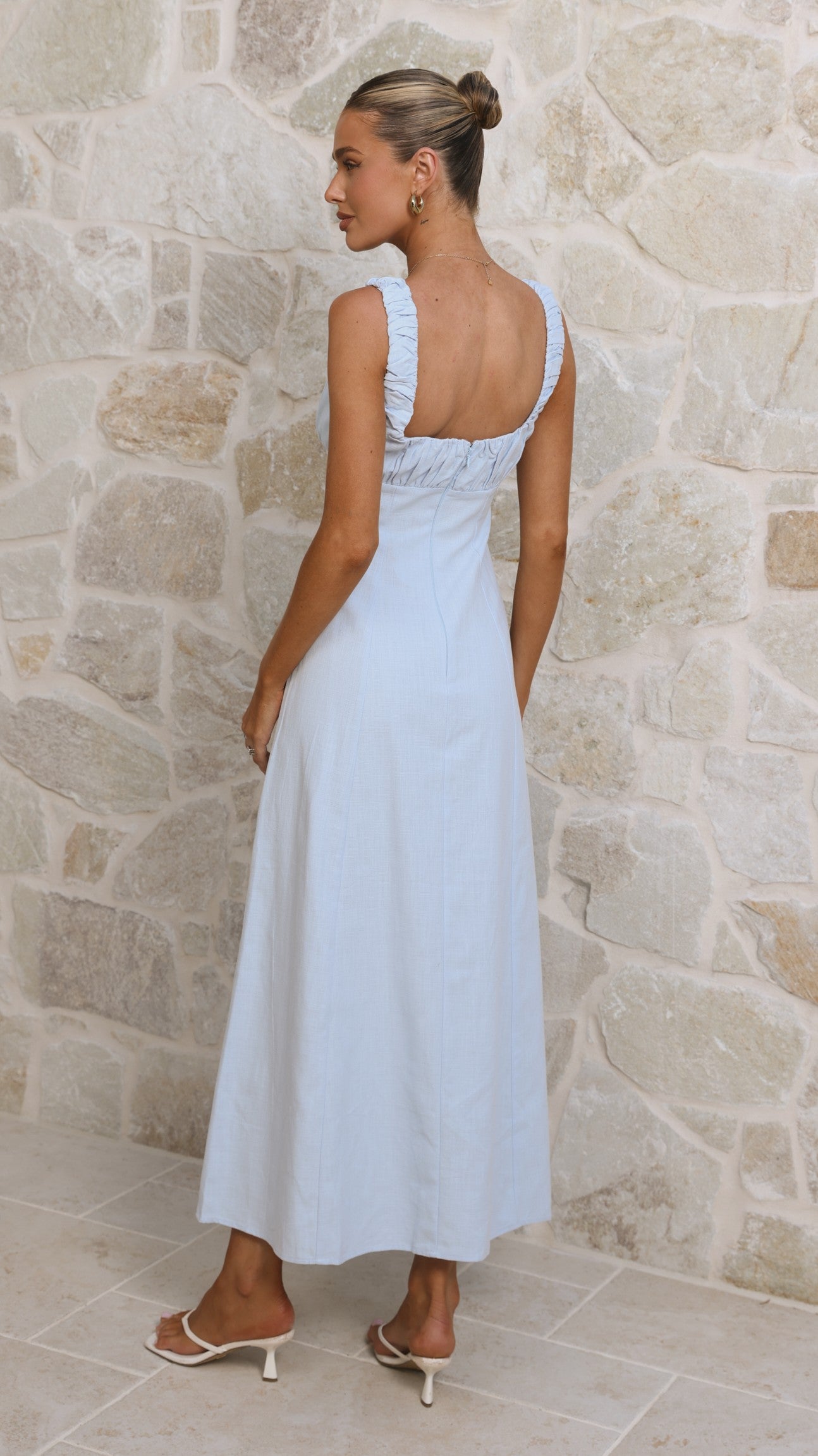 Adley Maxi Dress - Blue - Billy J