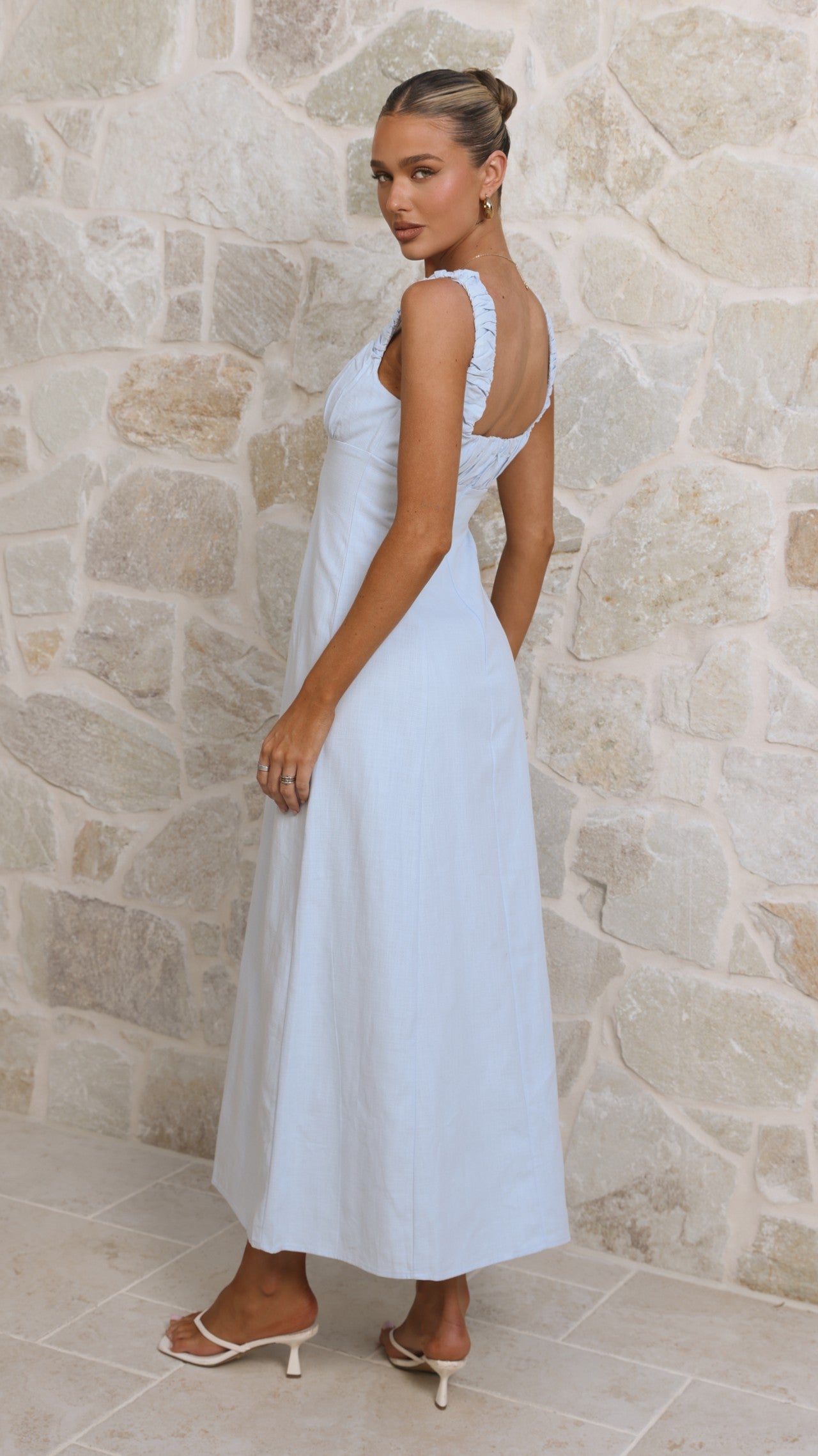 Adley Maxi Dress - Blue - Billy J
