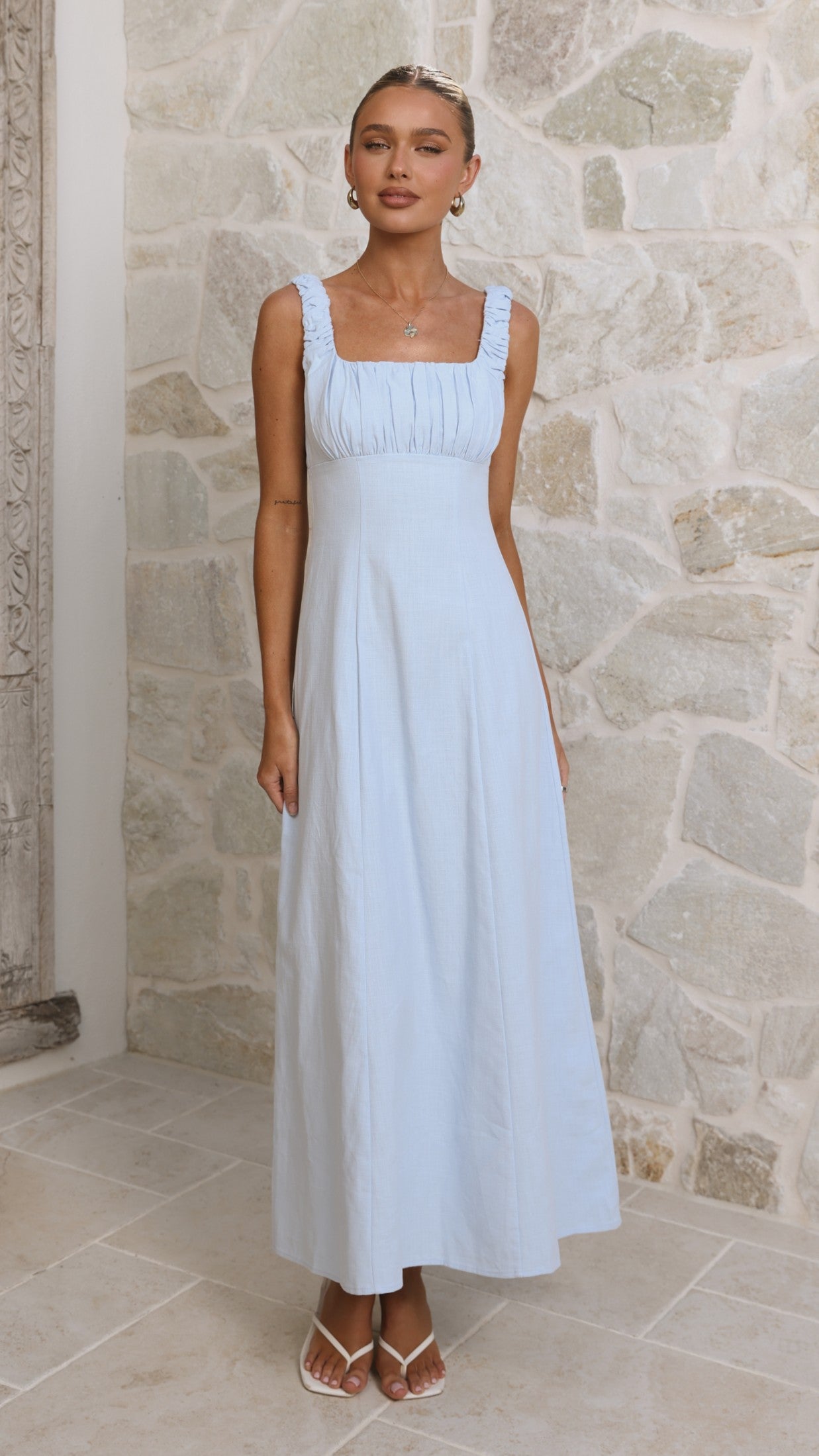 Adley Maxi Dress - Blue - Billy J