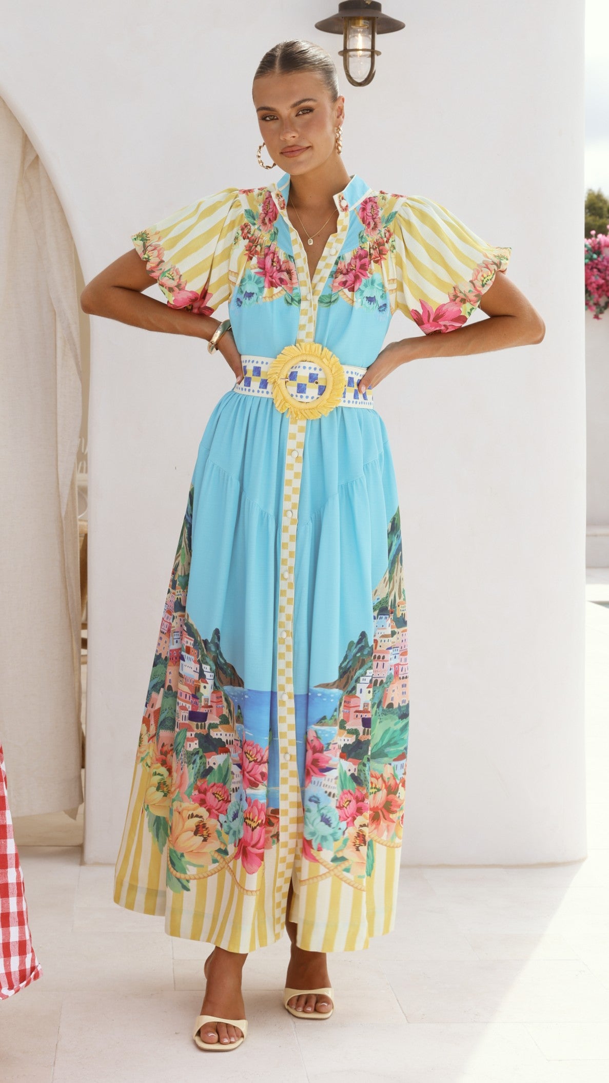 Bloom Maxi Dress - Positano Blue - Billy J