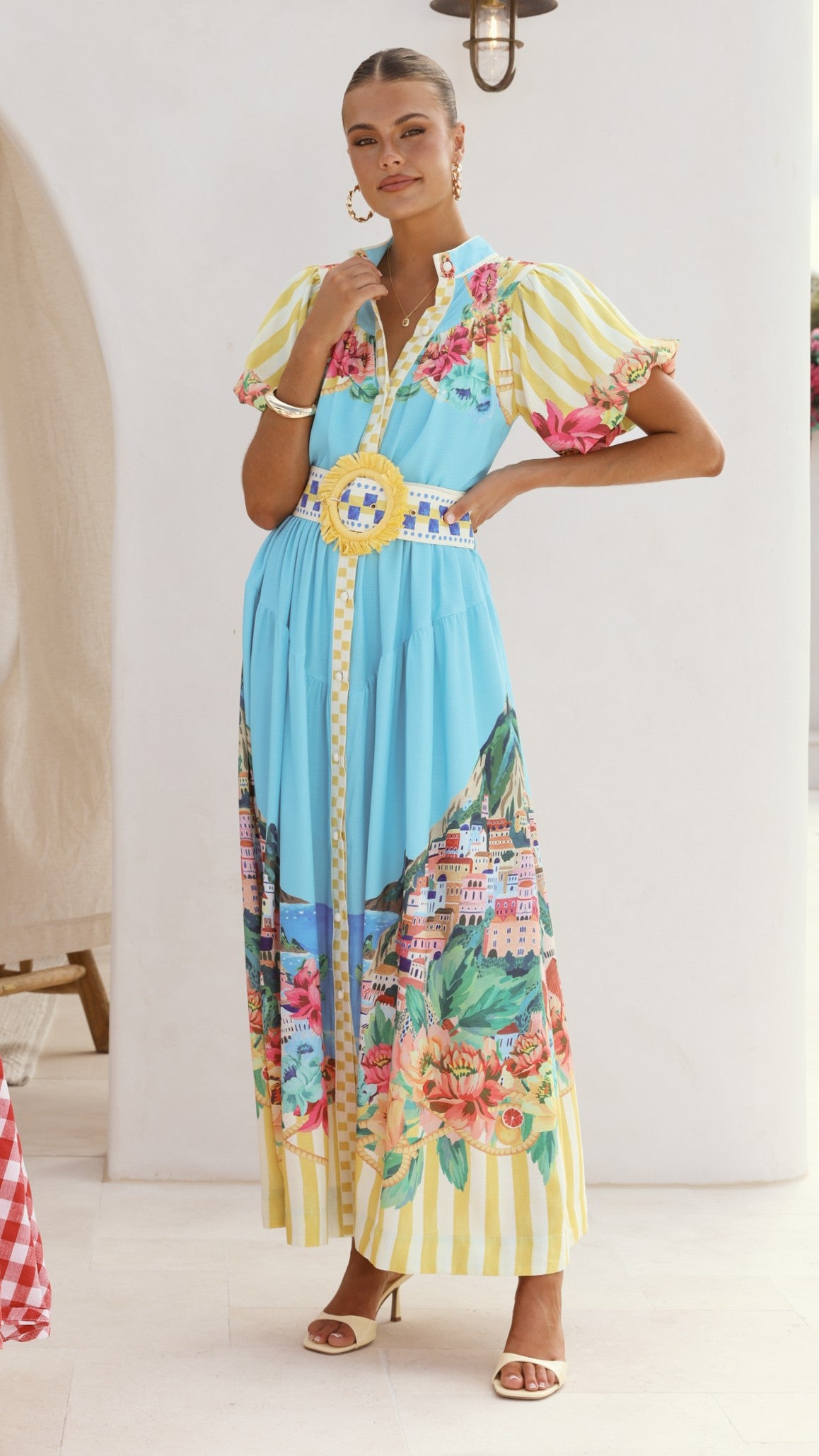 Bloom Maxi Dress - Positano Blue - Billy J