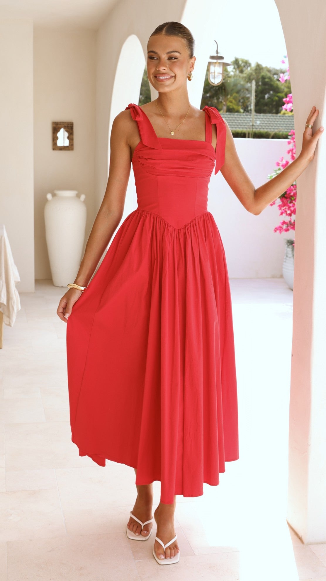 Haisley Maxi Dress - Red - Billy J