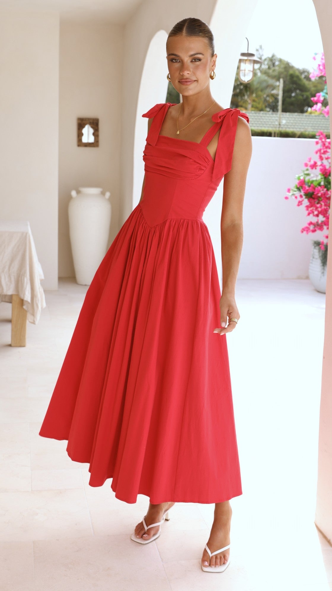 Haisley Maxi Dress - Red - Billy J