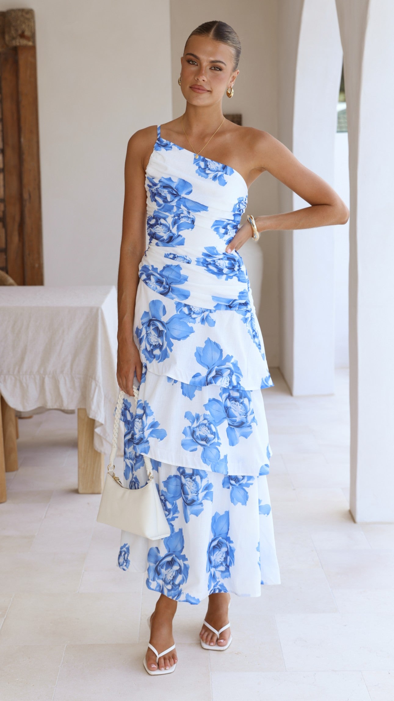 Nalani Maxi Dress - Blue Floral - Billy J