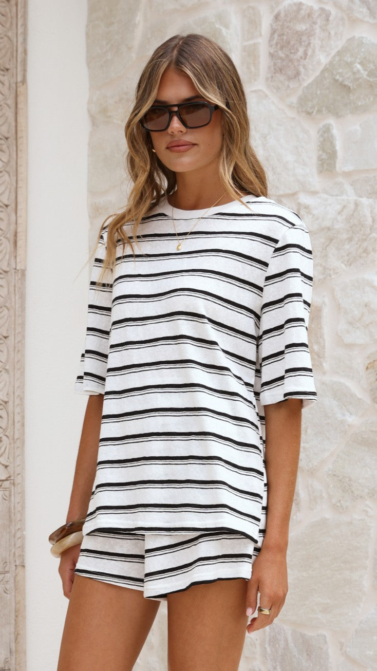 Scout Top - White Stripe - Billy J