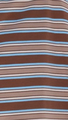 Stevie Crew Neck Tee - Chocolate / Blue Stripe - Billy J