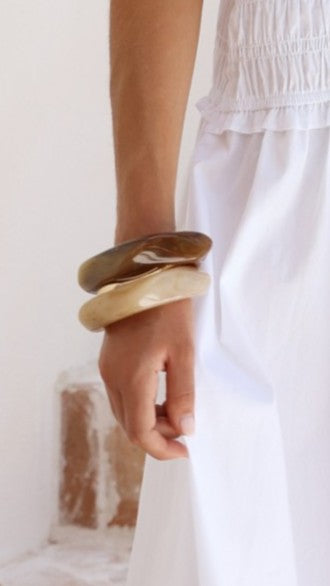 Blaire Cuff Bangles 2 Pack - Brown / Multi - Billy J