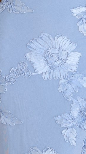 Nikova Maxi Dress - Blue Embroidery - Billy J