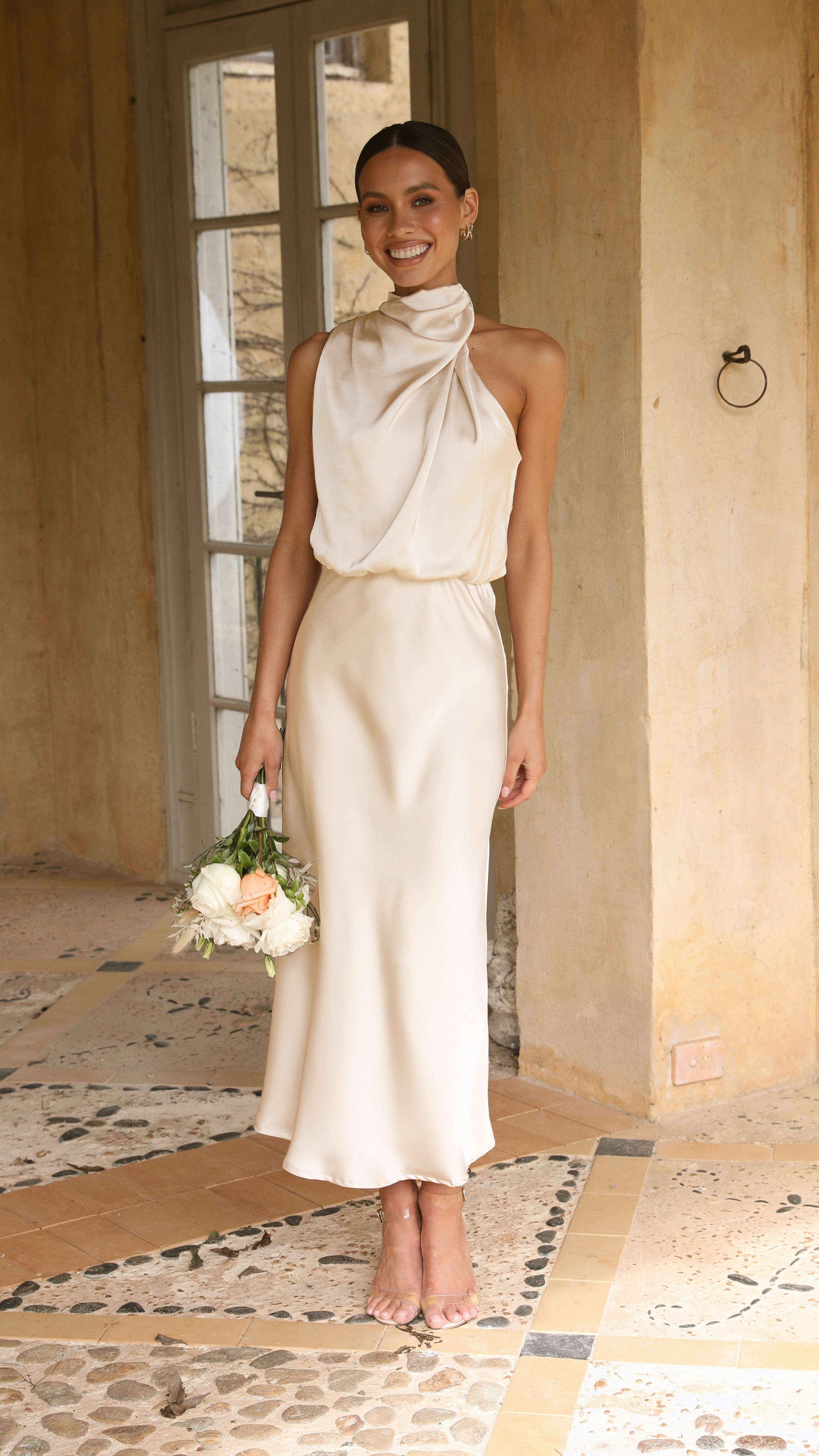 Esther Maxi Dress - Soft Gold - Billy J