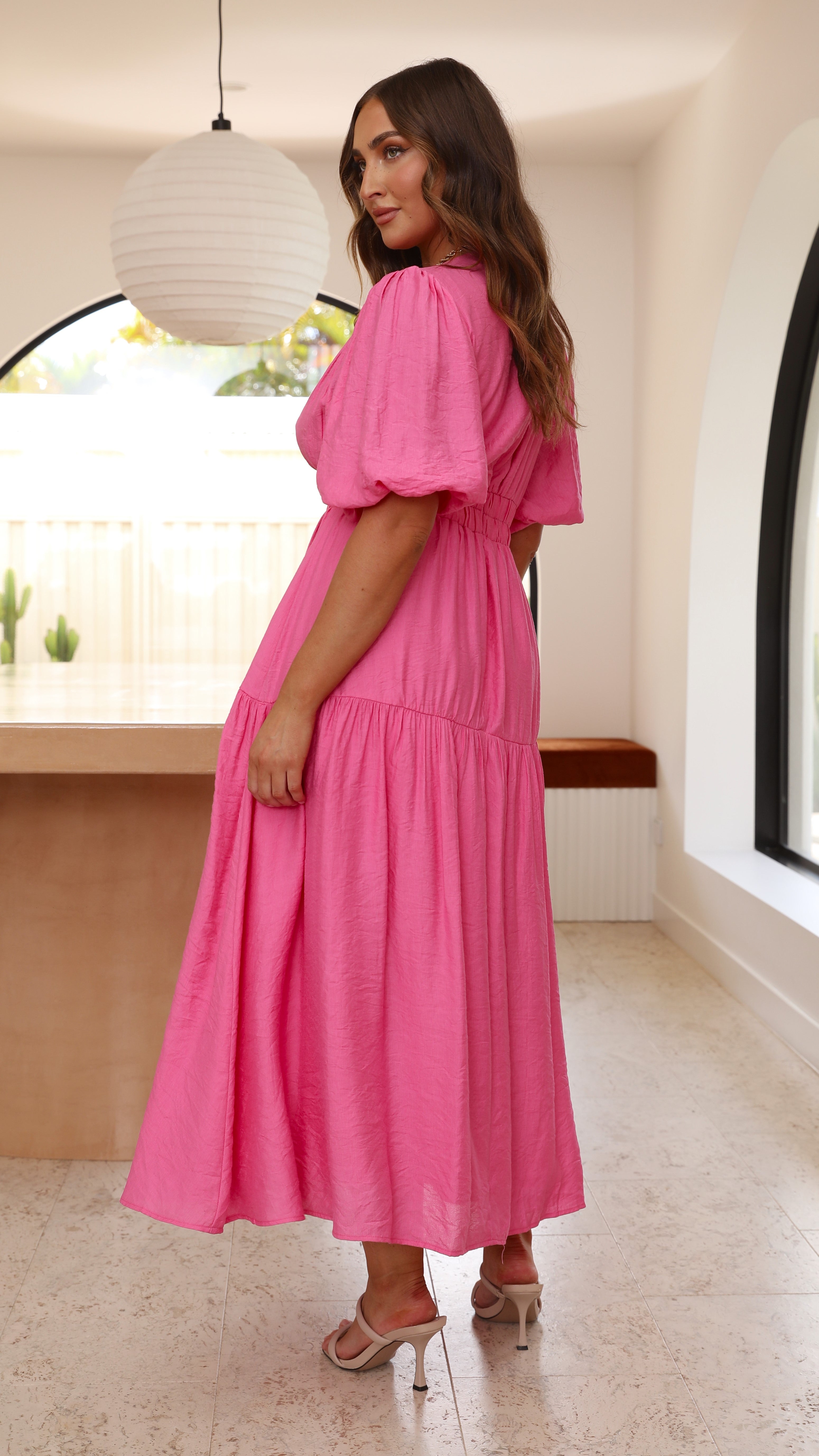 Erin Midi Dress - Pink