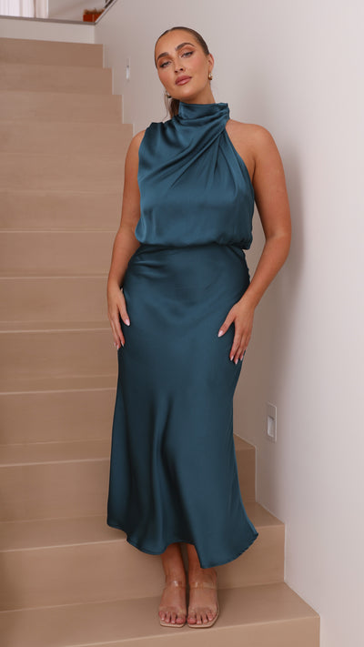 Load image into Gallery viewer, Esther Maxi Dress - Teal - Billy J

