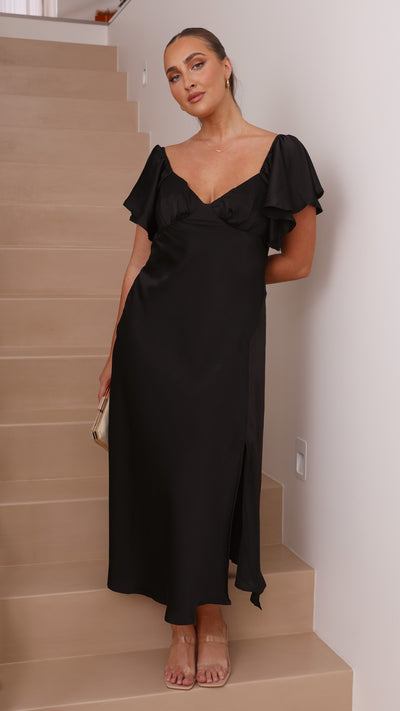 Load image into Gallery viewer, Louisa Midi Dress - Black
