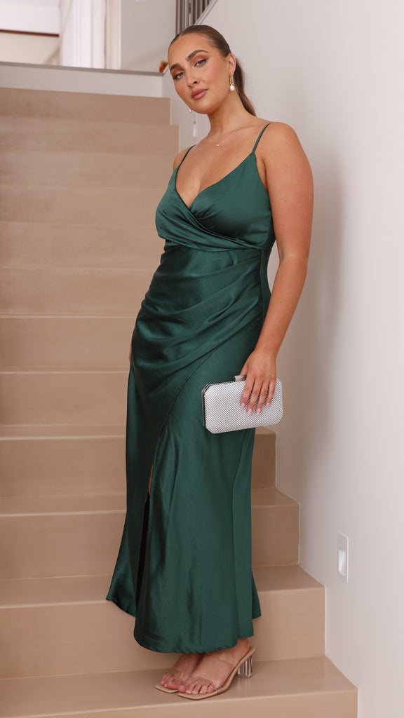 Elsa Midi Dress - Emerald