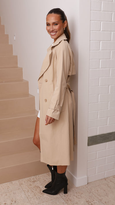 Load image into Gallery viewer, Byron Trench Coat - Camel - Billy J
