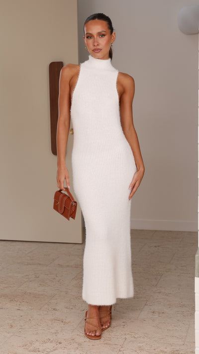 Load image into Gallery viewer, Oaklynn Knit Midi Dress - White
