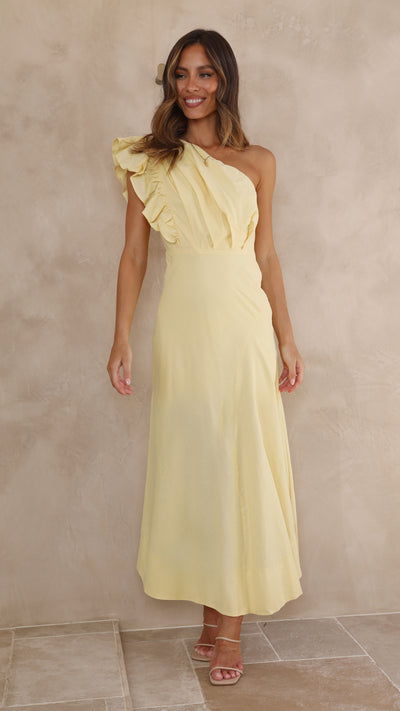 Load image into Gallery viewer, Stassie Midi Dress - Butter - Billy J
