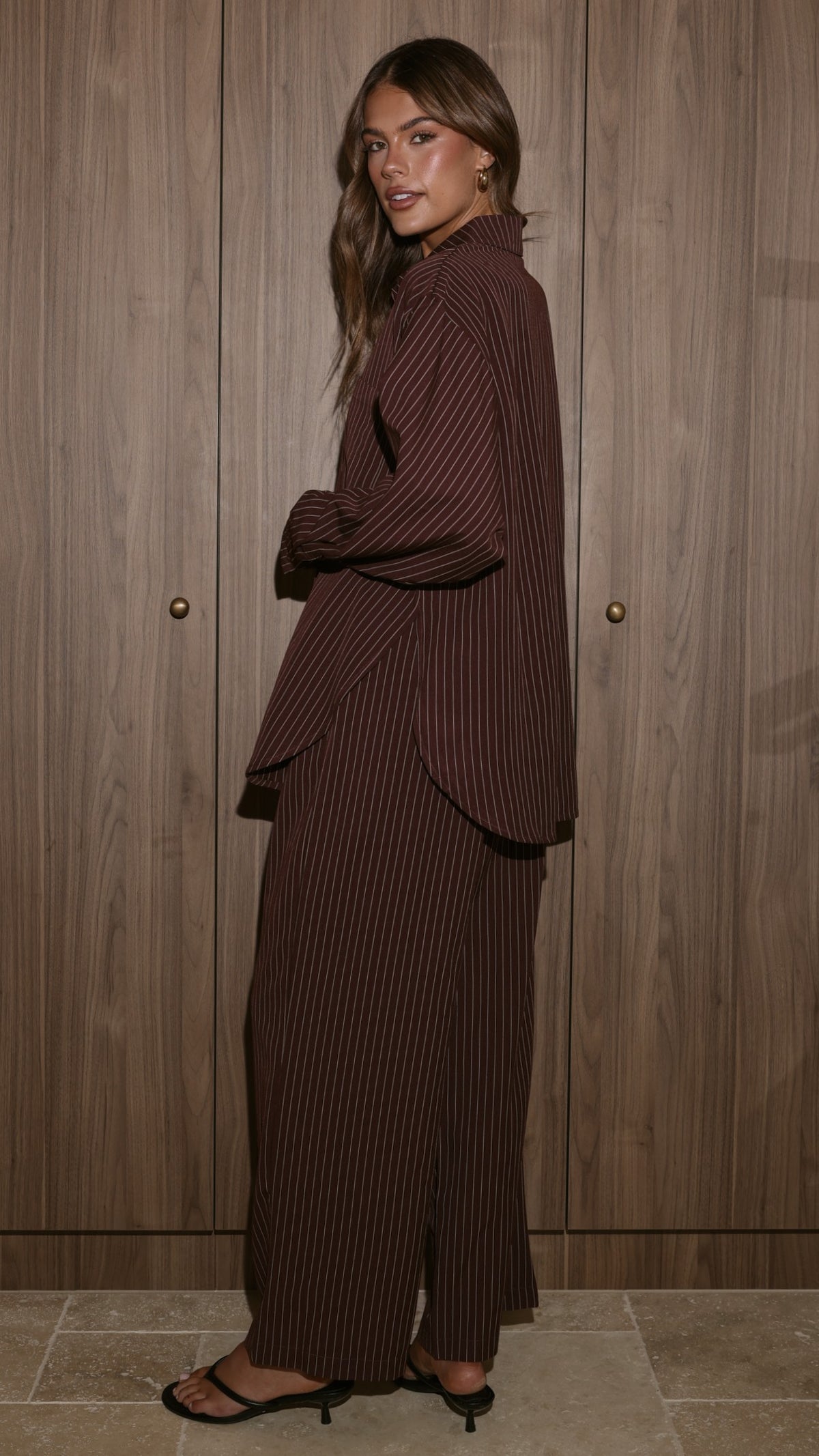 Zaila Pants - Burgundy/White Stripe - Billy J