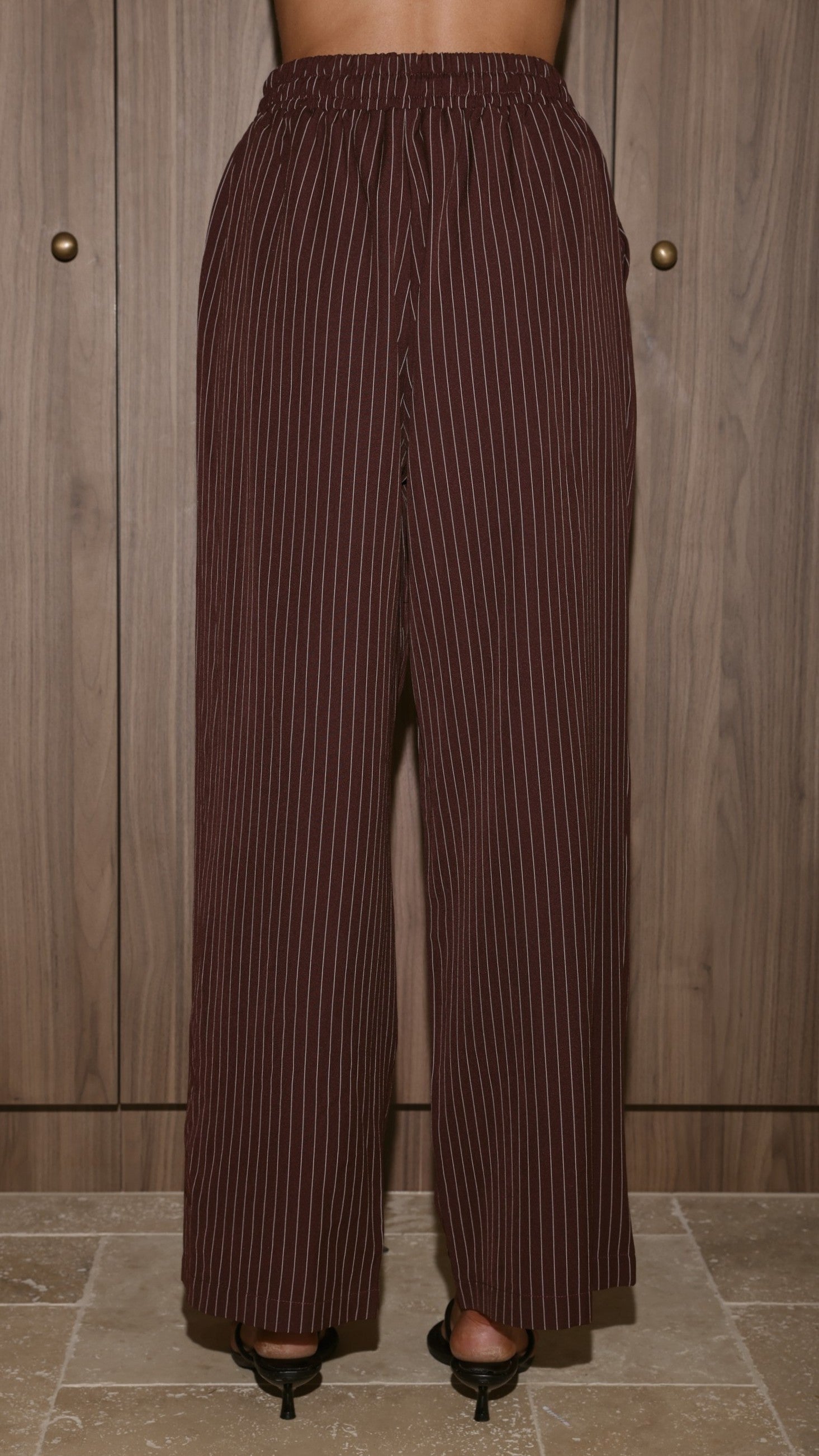Zaila Pants - Burgundy/White Stripe - Billy J
