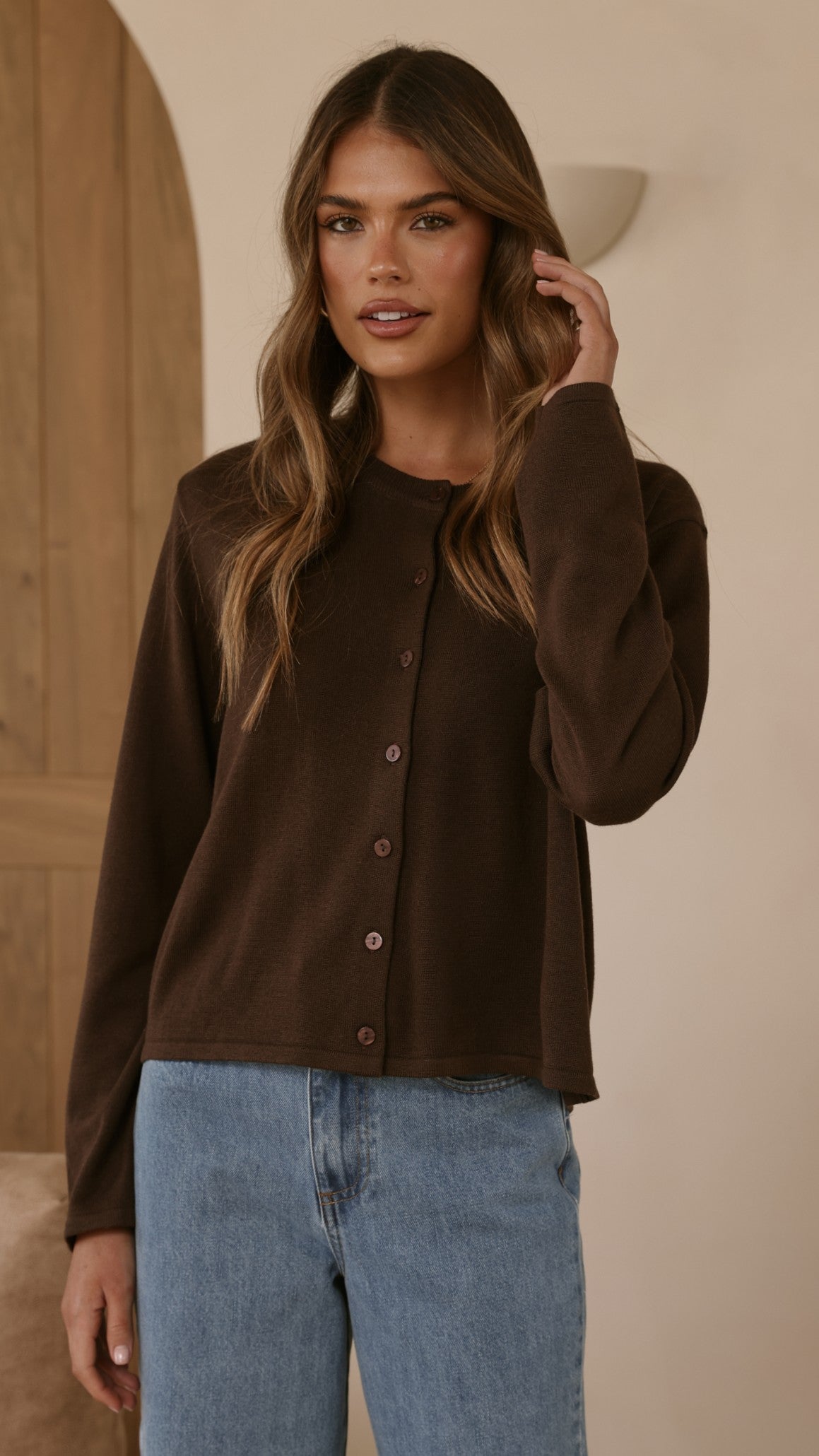Lydia Cardigan - Chocolate - Billy J