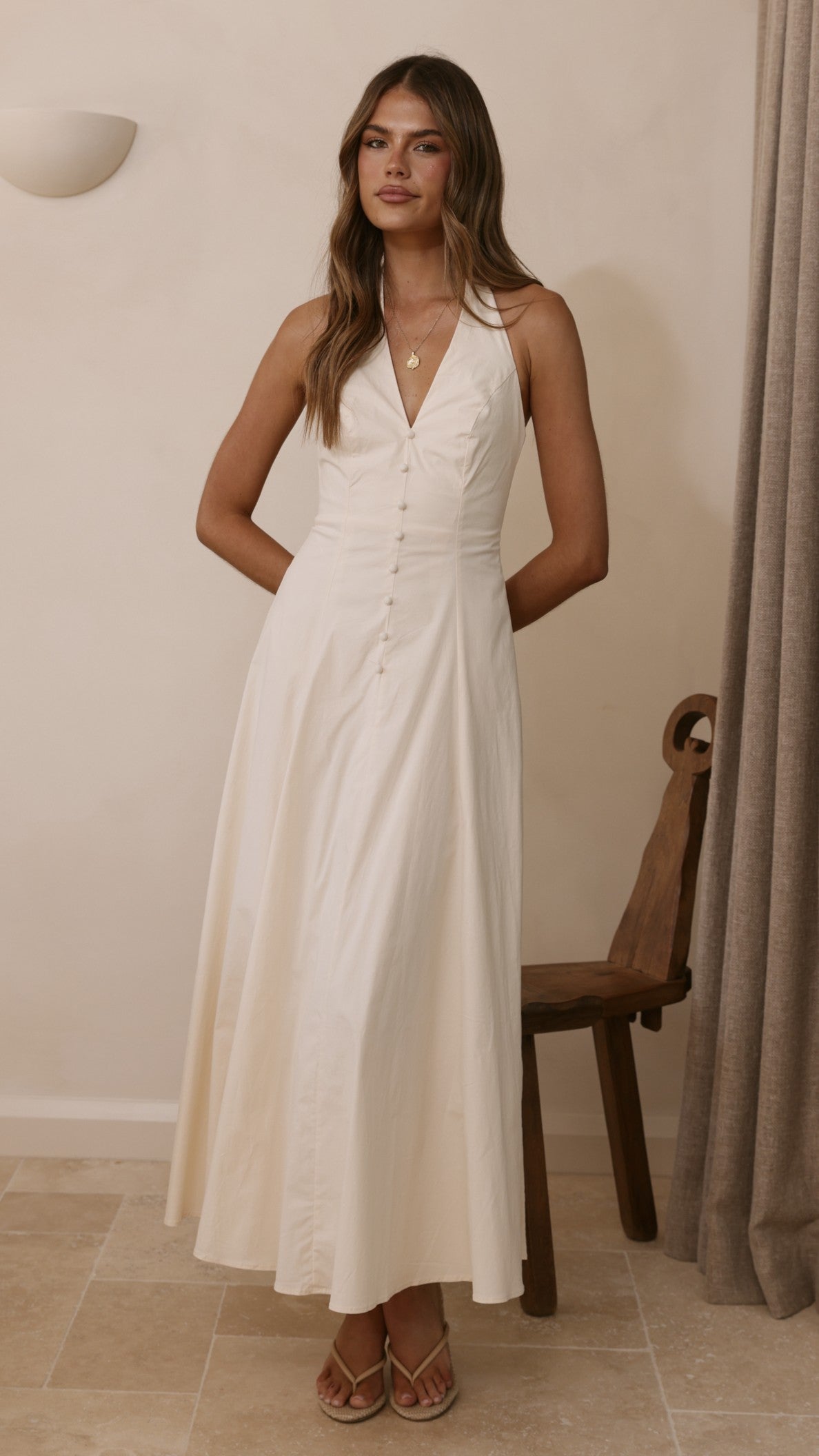 Kaia Maxi Dress - Vanilla - Billy J
