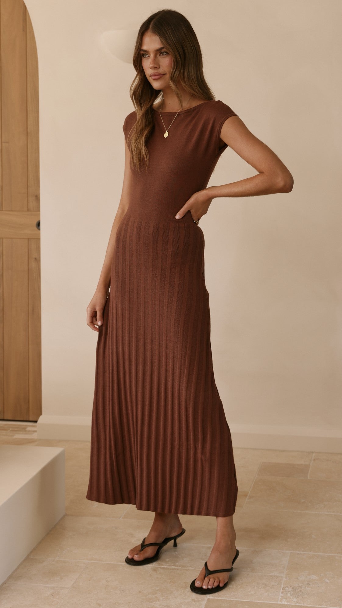 Marni Maxi Dress - Chocolate - Billy J
