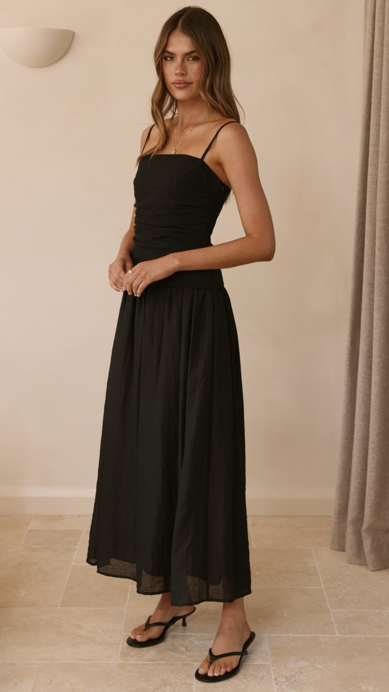 Valentina Maxi Dress - Black - Billy J