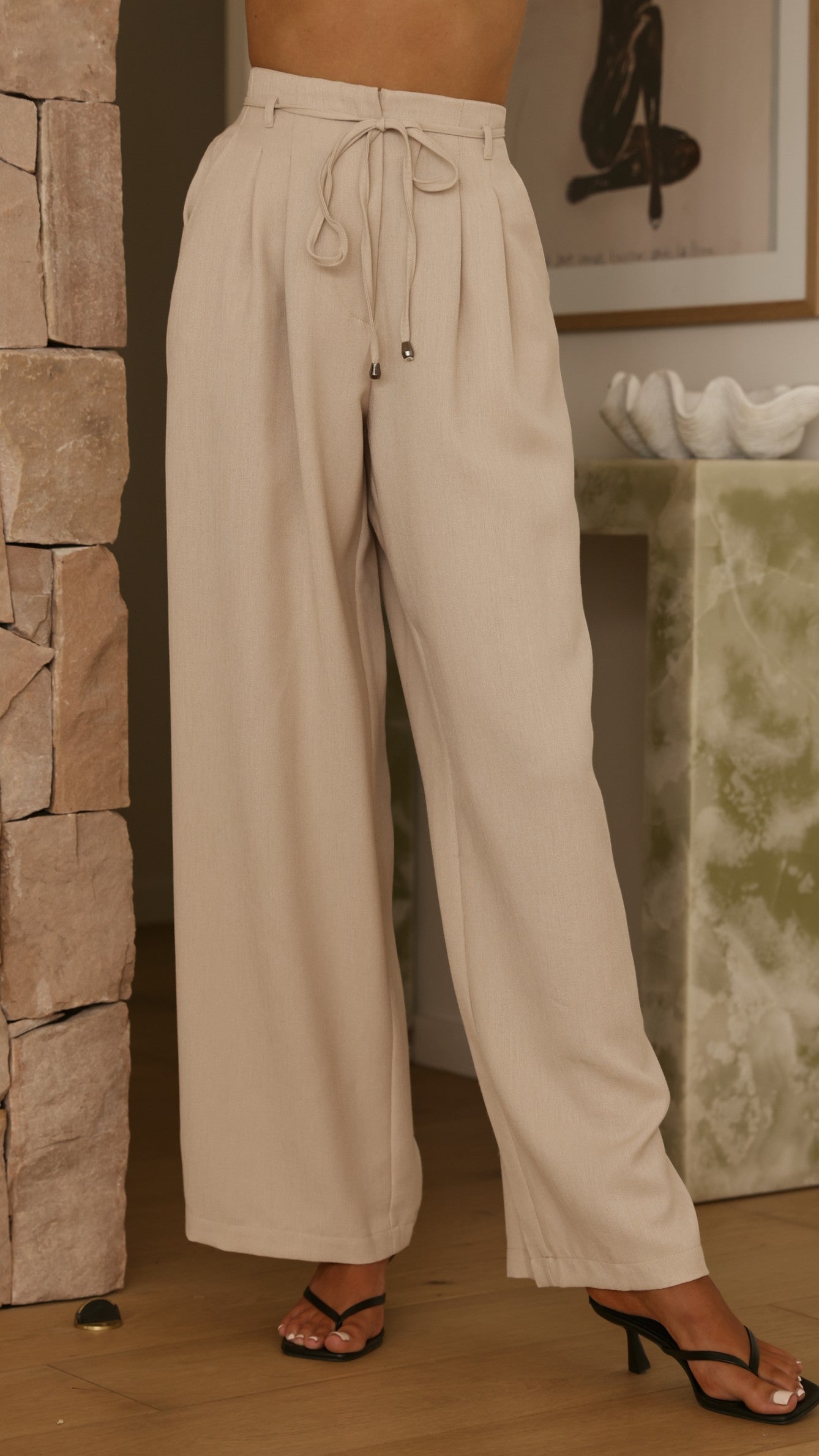 Rebekka Pants - Beige - Billy J