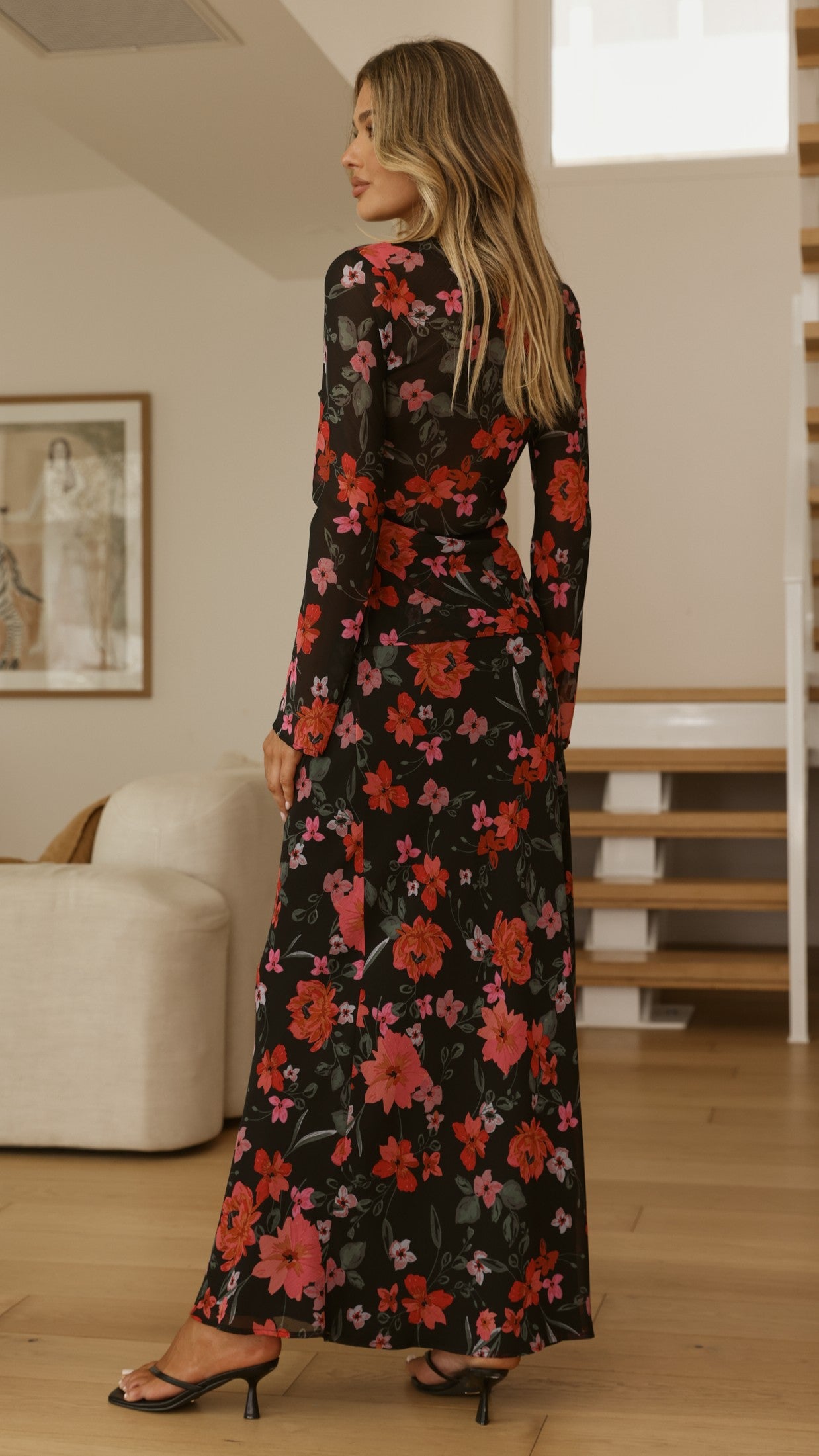 Flo Maxi Skirt - Dark Floral - Billy J