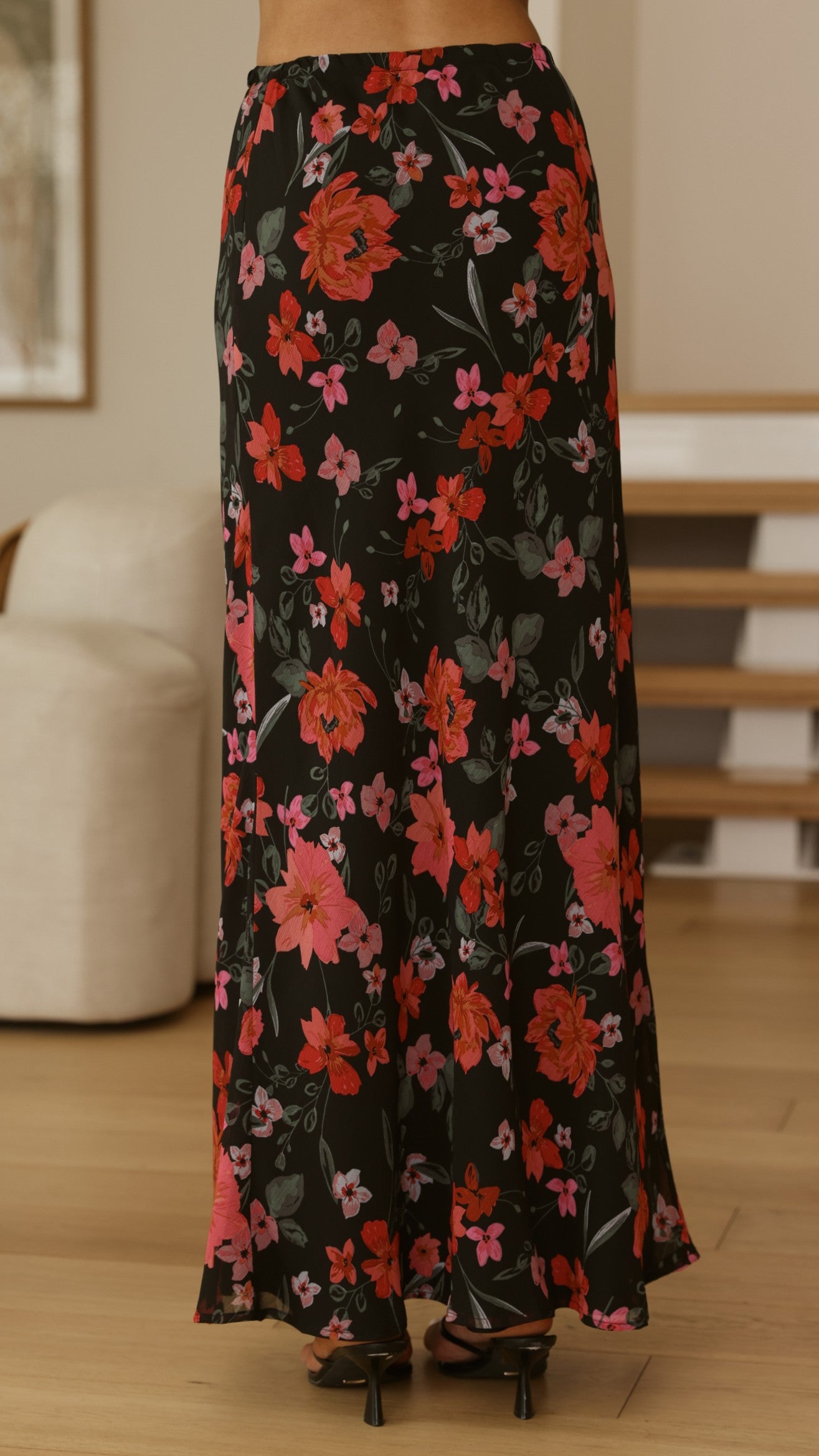Flo Maxi Skirt - Dark Floral - Billy J