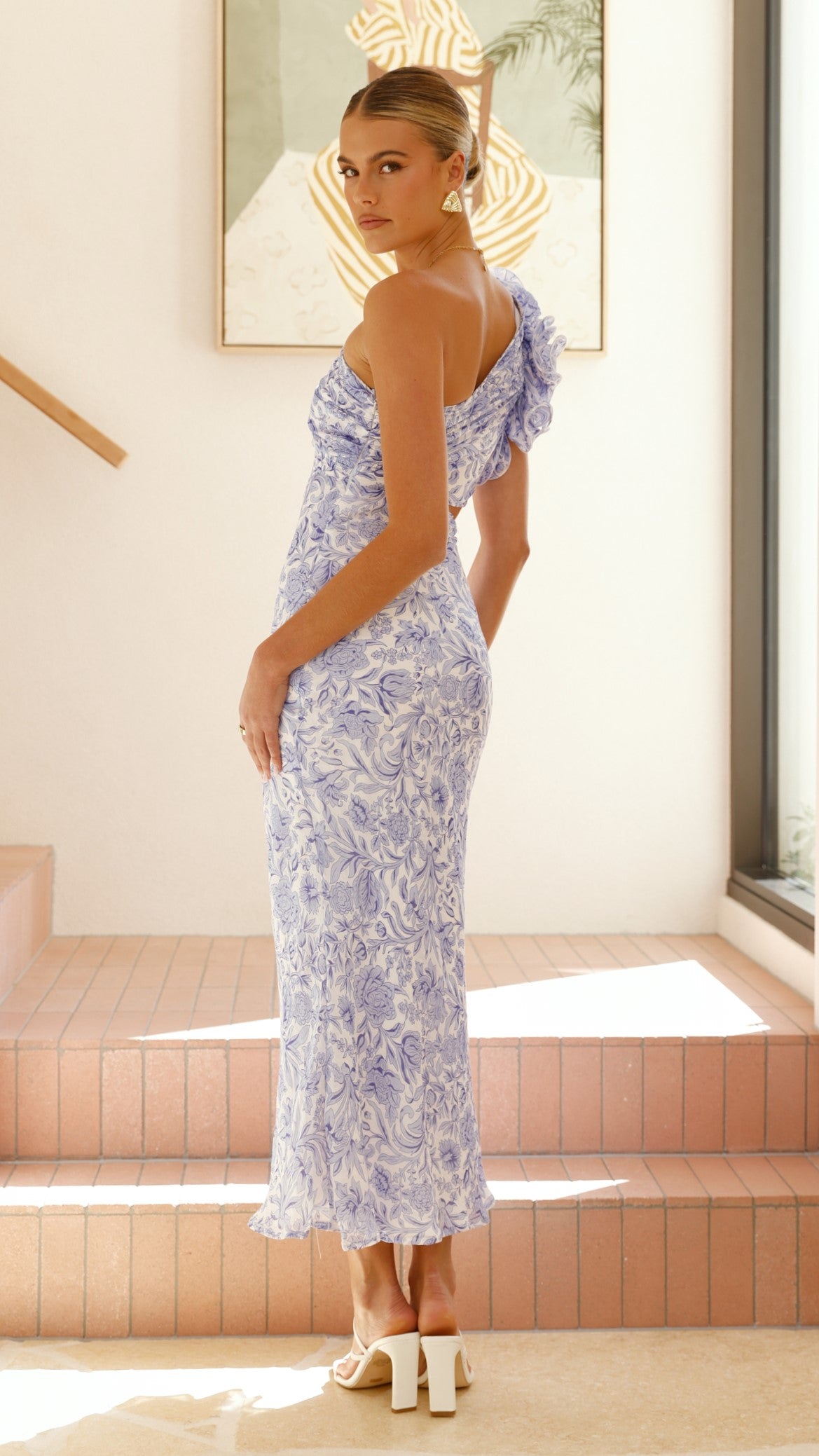 Amina Maxi Dress - Blue Floral - Billy J