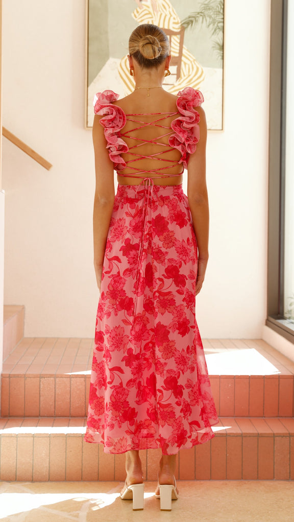 Galilhai Maxi Dress - Pink Floral - Billy J