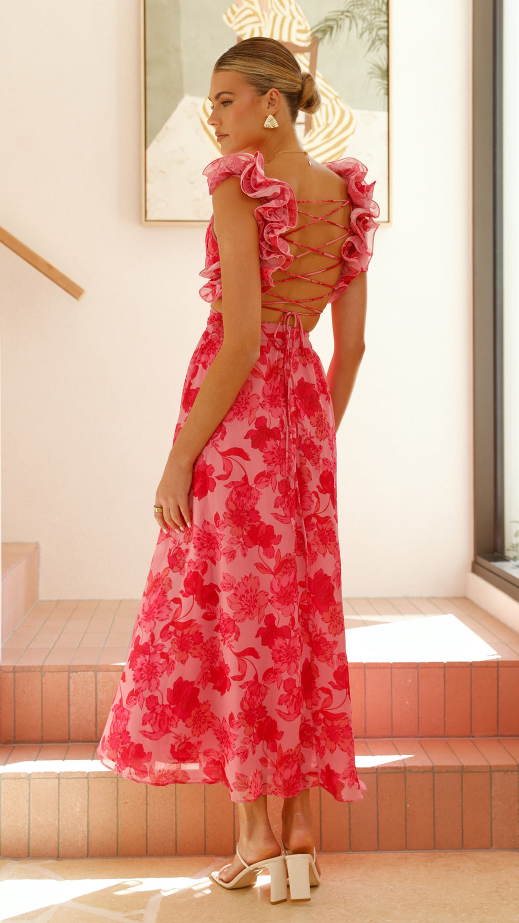 Galilhai Maxi Dress - Pink Floral - Billy J