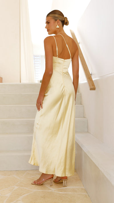 Load image into Gallery viewer, Jenna Maxi Dress - Yellow - Billy J
