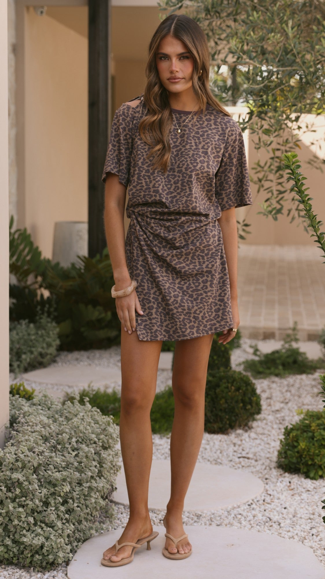 Ravina Mini Dress - Leopard Print - Billy J