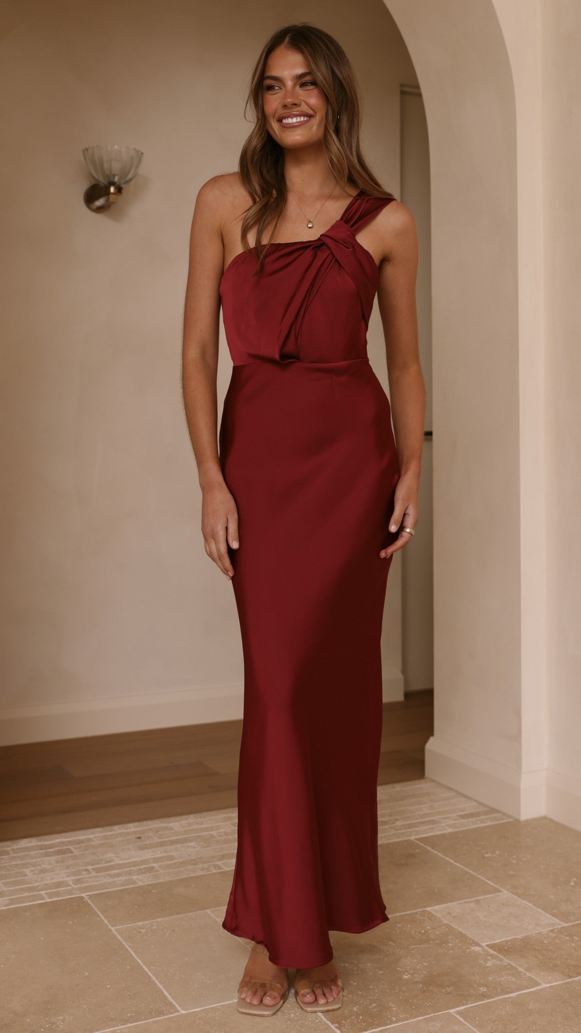 Greta Maxi Dress - Wine - Billy J